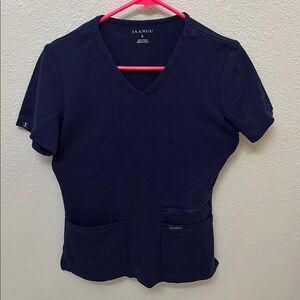 Jaanuu Navy scrub top 
Ultra soft fabric, formerly SpinRyx